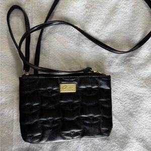 Betsey Johnson black quilted Wristlet/Crossbody Bag